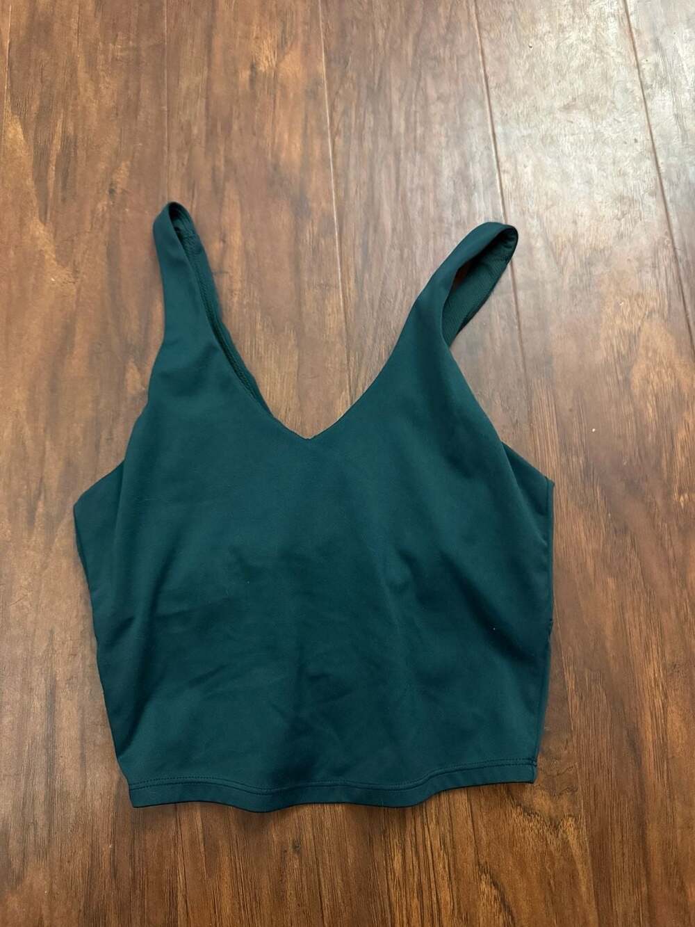 All in Motion Athletic Sports Bra Size XS Dark Green Crop Top V-Neck